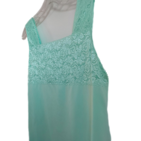 Christopher & Banks Mint Tank Top Cami Shell With Lace Top Size M - Picture 3 of 8